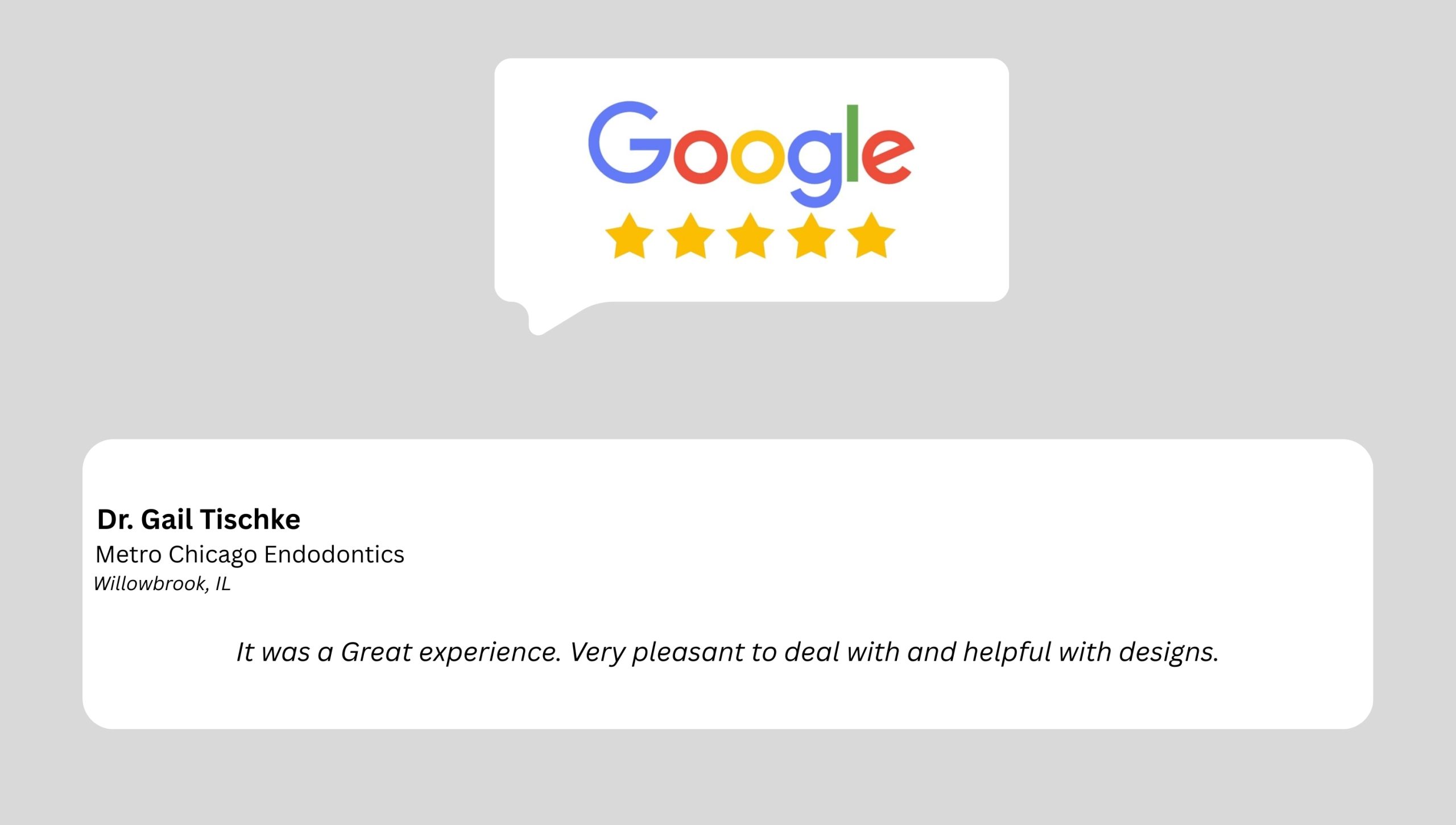Google Review Endo - Tischke endodontist-referral-pads